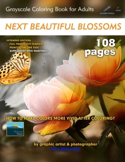 Bertrand.pt - Next Beautiful Blossoms - Grayscale Coloring Book For Adults