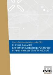 Nf Dtu 27.1 Revêtements Par Projection Pneumatique De Fibres Minérales De Laitier Avec Liant : Edition De Décembre 2025