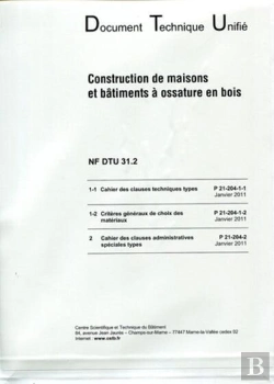 Bertrand.pt - Nf Dtu 31.2 Construction De Maisons Et Batiments A Ossature En Bois