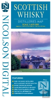 Nicolson Digital Scottish Whisky Distilleries Map