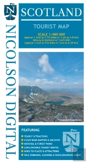 Nicolson Scotland Tourist Map