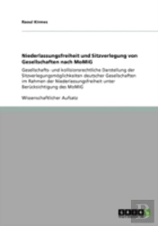 Niederlassungsfreiheit Und Sitzverlegung Von Gesellschaften Nach Momig
