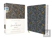 Niv, Journal The Word Bible (Perfect For Note-Taking), Double-Column, Cloth Over Board, Navy Floral, Red Letter, Comfort Print