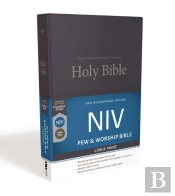 Niv, Pew And Worship Bible, Large Print, Hardcover, Blue