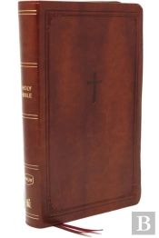 Nkjv, End-Of-Verse Reference Bible, Personal Size Large Print, Leathersoft, Brown, Red Letter, Comfort Print
