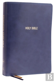 Nkjv, Foundation Study Bible, Large Print, Leathersoft, Blue, Red Letter, Comfort Print