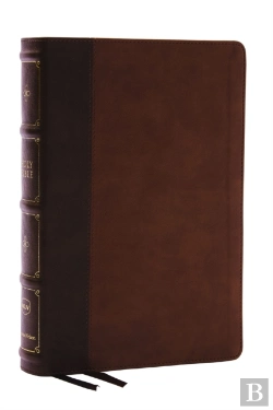 Bertrand.pt - Nkjv, Large Print Thinline Reference Bible, Blue Letter, Maclaren Series, Leathersoft, Brown, Thumb Indexed, Comfort Print