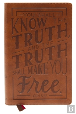 Bertrand.pt - Nkjv, Personal Size Large Print End-Of-Verse Reference Bible, Verse Art Cover Collection, Leathersoft, Brown, Red Letter, Comfort Print