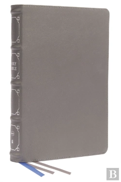 Bertrand.pt - Nkjv, Reference Bible, Classic Verse-By-Verse, Center-Column, Genuine Leather, Gray, Red Letter, Comfort Print