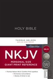 Nkjv, Reference Bible, Personal Size Giant Print, Hardcover, Black, Red Letter Edition, Comfort Print