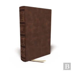Bertrand.pt - Nkjv, Single-Column Wide-Margin Reference Bible, Leathersoft, Brown, Red Letter, Thumb Indexed, Comfort Print