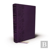 Nkjv, Single-Column Wide-Margin Reference Bible, Leathersoft, Purple, Red Letter, Thumb Indexed, Comfort Print