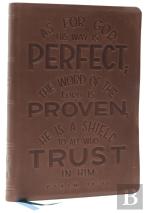 Nkjv, Thinline Bible, Verse Art Cover Collection, Genuine Leather, Brown, Red Letter, Comfort Print