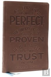 Nkjv, Thinline Bible, Verse Art Cover Collection, Genuine Leather, Brown, Red Letter, Comfort Print