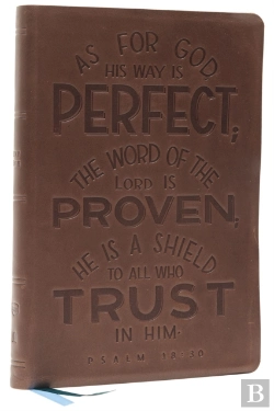 Bertrand.pt - Nkjv, Thinline Bible, Verse Art Cover Collection, Genuine Leather, Brown, Red Letter, Comfort Print