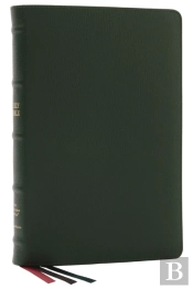 Nkjv, Thinline Reference Bible, Large Print, Premium Goatskin Leather, Green, Premier Collection, Red Letter, Comfort Print