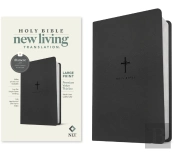 Nlt Large Print Premium Value Thinline Bible, Filament Enabled (Leatherlike, Black Cross)