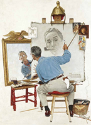 Norman Rockwell'S Triple Self-Portrait Notebook