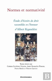 Normes Et Normativité ; Études D'Histoire Du Droit Rassemblées En L'Honneur D'Albert Rigaudière