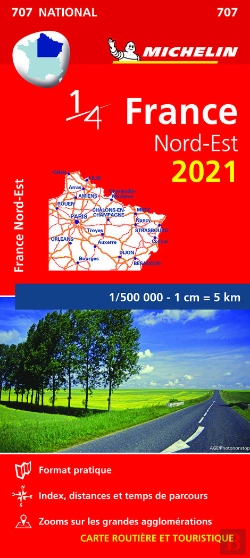 Bertrand.pt - Northeastern France 2021 - Michelin National Map 707