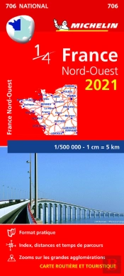 Northwestern France 2021- Michelin National Map 706