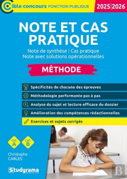Bertrand.pt - Note Et Cas Pratique : Méthode ; Catégories A Et B (Édition 2025/2026)