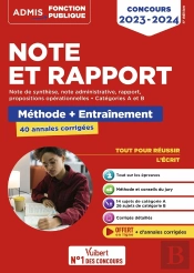 Note Et Rapport - Methode Et Entrainement Intensif - 40 Annales Corrigees - Categories A Et B - Conc