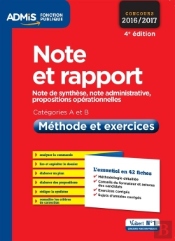 Bertrand.pt - Note Et Rapport Methode Et Exercices Cat A Et B 4e Edt 2016 2017