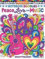 Notebook Doodles Peace, Love, And Music