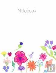 Notebook, Large, 8.5 X 11, Ruled + Grid Notes, Floral Cover Theme