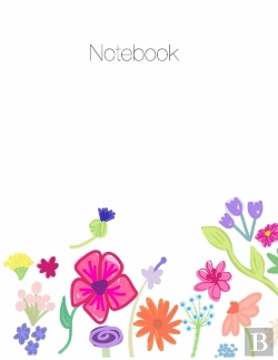 Bertrand.pt - Notebook, Large, 8.5 X 11, Ruled + Grid Notes, Floral Cover Theme