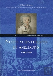 Notes Scientifiques Et Anecdotes ; 1782-1788