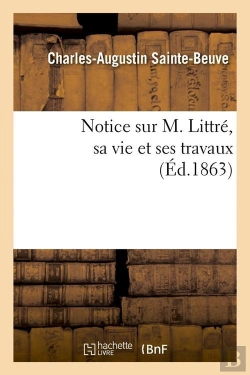 Bertrand.pt - Notice Sur M Littre Sa Vie Edition 1863