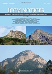 Notices Of The International Congress Of Chinese Mathematicians Vol. 9, No. 1 (July 2021)