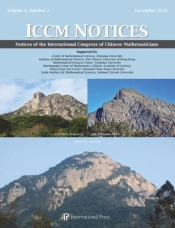 Notices Of The International Congress Of Chinese Mathematicians