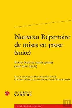Bertrand.pt - Nouveau Repertoire De Mises En Prose (Suite) - Recits Brefs Et Autres Genres (Xi - Recits Brefs Et A