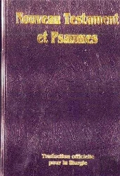Nouveau Testament Et Psaumes Couverture Pvc