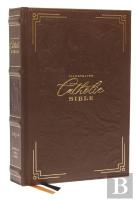 Nrsvce, Illustrated Catholic Bible, Genuine Leather Over Board, Brown, Comfort Print