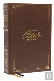 Nrsvce, Illustrated Catholic Bible, Genuine Leather Over Board, Brown, Comfort Print