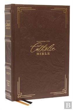 Bertrand.pt - Nrsvce, Illustrated Catholic Bible, Genuine Leather Over Board, Brown, Comfort Print