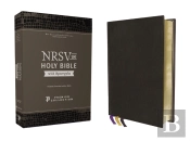 Nrsvue, Holy Bible With Apocrypha, Premium Goatskin Leather, Black, Premier Collection, Art Gilded Edges, Comfort Print