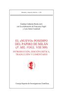 Nuevo Posidipo Del Papiro De Milan P M Vogl Viii 309