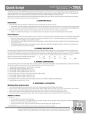 Number Sense Screener (Nss) K-1, Research Edition