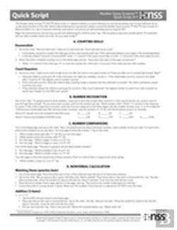 Bertrand.pt - Number Sense Screener (Nss) K-1, Research Edition