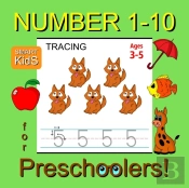 Number Tracing 1-10 For Preschoolers