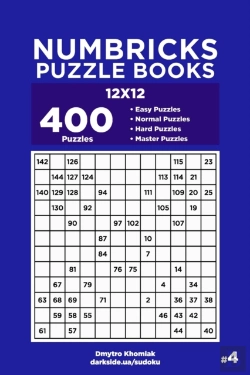 Bertrand.pt - Numbricks Puzzle Books - 400 Easy To Master Puzzles 12x12 (Volume 4)