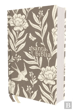 Bertrand.pt - Nvi, Santa Biblia, Revision 2022, Tamano Compacto, Tapa Dura/Tela, Gris Floral, Palabras De Jesus En Rojo, Comfort Print