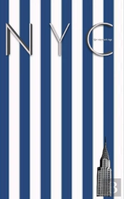 Nyc Chrysler Building Blue And White Stipe Grid Page Style  $Ir Michael Limited Edition