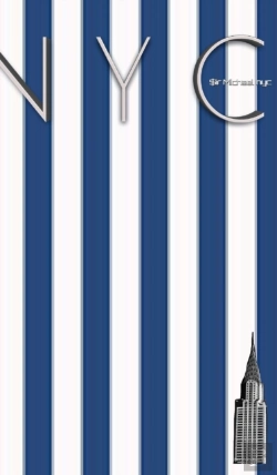 Bertrand.pt - Nyc Chrysler Building Blue And White Stipe Grid Page Style  $Ir Michael Limited Edition