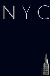 Nyc Chrysler  Building Midnight Black Grid Style Page Notepad $Ir Michael Limited Edition